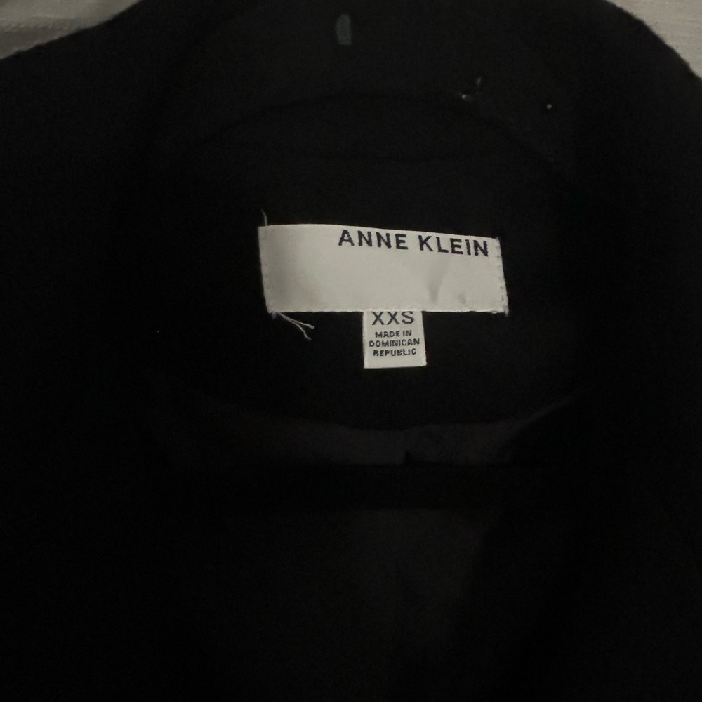 Anne Klein Classic Black Pea Coat - Picture 3 of 4
